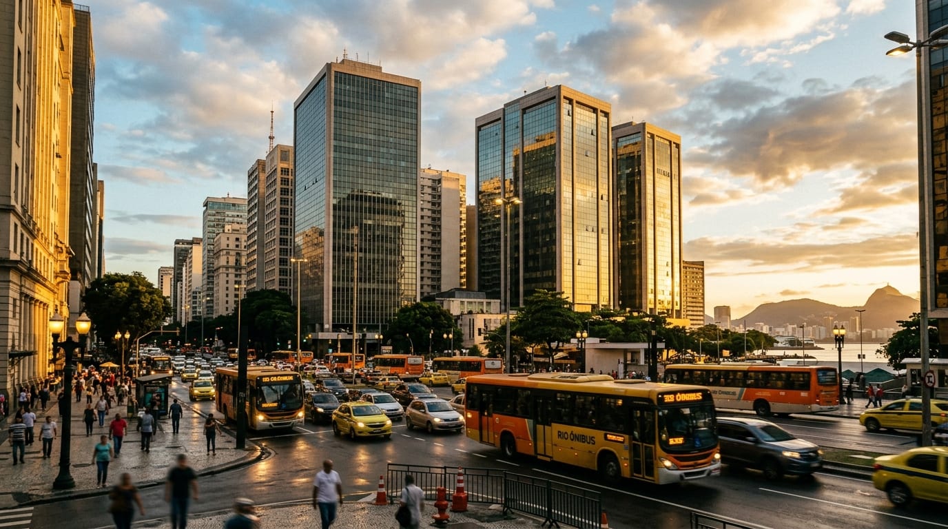 Panorama urbano do Rio de Janeiro